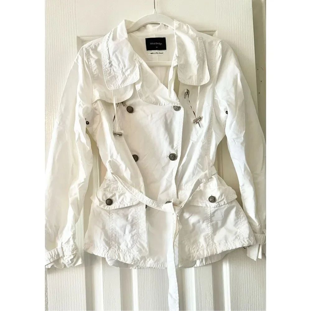 Mine bridge, white cotton Y2K vintage jacket